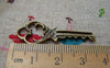 Accessories - 20 Pcs Of Antique Bronze Skeleton Key Charms 13x37mm A308