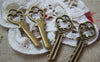 Accessories - 20 Pcs Of Antique Bronze Skeleton Key Charms 13x37mm A308