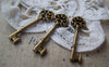 Accessories - 20 Pcs Of Antique Bronze Skeleton Key Charms Pendants 9x30mm A191