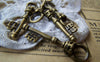 Accessories - 20 Pcs Of Antique Bronze Skeleton Key Charms Pendants 9x35mm A182