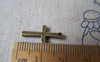Accessories - 20 Pcs Of Antique Bronze Smooth Cross Charms 9x19mm A3449