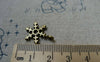 Accessories - 20 Pcs Of Antique Bronze Snowflake Charms 15x21mm A5599