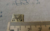 Accessories - 20 Pcs Of Antique Bronze Stamp Charms Double Sided 10x13mm A5555