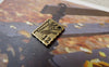 Accessories - 20 Pcs Of Antique Bronze Stamp Charms Double Sided 10x13mm A5555
