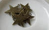 Accessories - 20 Pcs Of Antique Bronze Star Connector Charms 28mm A6620