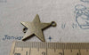 Accessories - 20 Pcs Of Antique Bronze Star Connector Charms 28mm A6620
