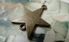 Accessories - 20 Pcs Of Antique Bronze Star Connector Charms 28mm A6620