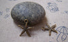 Accessories - 20 Pcs Of Antique Bronze Starfish Charms 16x20mm A524