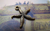 Accessories - 20 Pcs Of Antique Bronze Starfish Charms 16x20mm A524
