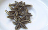 Accessories - 20 Pcs Of Antique Bronze Starfish Charms 18x23mm A4810