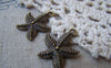 Accessories - 20 Pcs Of Antique Bronze Starfish Charms 18x23mm A4810