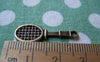 Accessories - 20 Pcs Of Antique Bronze Tennis Rackets Charms 10x28mm A1477