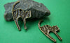 Accessories - 20 Pcs Of Antique Bronze Textured Angry Cat Charms 18x26mm A665