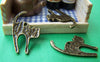Accessories - 20 Pcs Of Antique Bronze Textured Angry Cat Charms 18x26mm A665