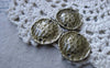 Accessories - 20 Pcs Of Antique Bronze Textured Irregular Connectors  20mm A7601