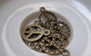 Accessories - 20 Pcs Of Antique Bronze Textured Peace Symbol Charms 15mm A5799