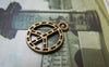 Accessories - 20 Pcs Of Antique Bronze Textured Peace Symbol Charms 15mm A5799
