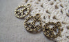Accessories - 20 Pcs Of Antique Bronze Textured Peace Symbol Charms 15mm A5799
