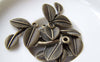 Accessories - 20 Pcs Of Antique Bronze Three Leaf Branch Charms 24x26mm A5777