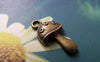 Accessories - 20 Pcs Of Antique Bronze Tiny Mushroom Charms 11x15mm A1723