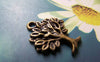 Accessories - 20 Pcs Of Antique Bronze Tree Charms 16x20mm A458