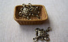 Accessories - 20 Pcs Of Antique Bronze Twisted Chinese Knot Connector Charms 20x22mm A418