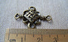 Accessories - 20 Pcs Of Antique Bronze Twisted Chinese Knot Connector Charms 20x22mm A418