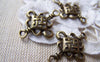 Accessories - 20 Pcs Of Antique Bronze Twisted Chinese Knot Connector Charms 20x22mm A418