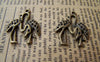 Accessories - 20 Pcs Of Antique Bronze Two Crane Birds Charms 22x24mm A247