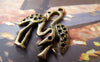 Accessories - 20 Pcs Of Antique Bronze Two Crane Birds Charms 22x24mm A247