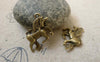 Accessories - 20 Pcs Of Antique Bronze Unicorn Charms Pendants 17x24mm A6305
