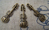 Accessories - 20 Pcs Of Antique Bronze Violin Charms 7x24mm A1691