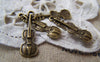 Accessories - 20 Pcs Of Antique Bronze Violin Charms 7x24mm A1691