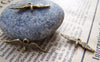Accessories - 20 Pcs Of Antique Bronze Wing Charms Connectors 8x24mm A2527
