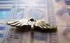 Accessories - 20 Pcs Of Antique Bronze Wing Charms Connectors 8x24mm A2527