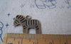 Accessories - 20 Pcs Of Antique Bronze Zebra Horse Charms 17x20mm A3833