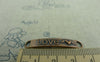 Accessories - 20 Pcs Of Antique Copper Curved Bracelet Connector Charms 6x38mm A5857