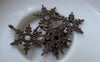 Accessories - 20 Pcs Of Antique Copper Snowflake Charms 18x24mm A7798