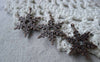 Accessories - 20 Pcs Of Antique Copper Snowflake Charms 18x24mm A7798