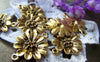 Accessories - 20 Pcs Of Antique Gold Daisy Flower Connector Charms 18x24mm A1831