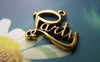Accessories - 20 Pcs Of Antique Gold English Word Party Charms 19x20mm A1391