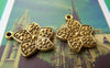 Accessories - 20 Pcs Of Antique Gold Flower Charms 18x21mm A674