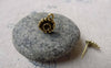 Accessories - 20 Pcs Of Antique Gold Flower Earring Posts With Loop Steel Pin 9mm A6846