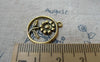 Accessories - 20 Pcs Of Antique Gold Flower Ring Charms 17.5mm A6704