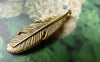 Accessories - 20 Pcs Of Antique Gold Lovely Feather Leaf Charms 9x30mm A6871