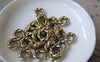 Accessories - 20 Pcs Of Antique Gold Lovely Twisted Coiled Ring 3x11mm A4484