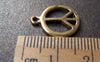 Accessories - 20 Pcs Of Antique Gold Peace Symbol Charms 12mm A3659