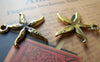 Accessories - 20 Pcs Of Antique Gold Textured Starfish Charms 16x20mm A1140