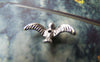 Accessories - 20 Pcs Of Antique Silver 3D Bird Spacer Beads Charms 10x17mm A838