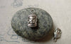 Accessories - 20 Pcs Of Antique Silver 3D Buddha Head Charms Double Sided 8x16mm A6433